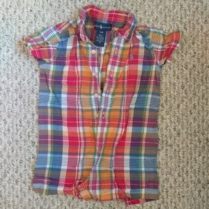 Ralph Lauren Madras plaid one piece boys 12 months